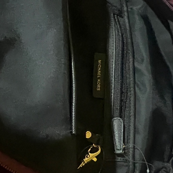 Michael Kors Deep Burgundy Nylon Backpack with Gold Hardware - Picture 5 of 9